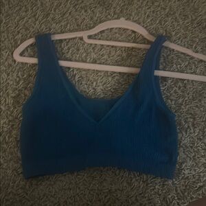 Colsie Blue Ribbed Tank Top